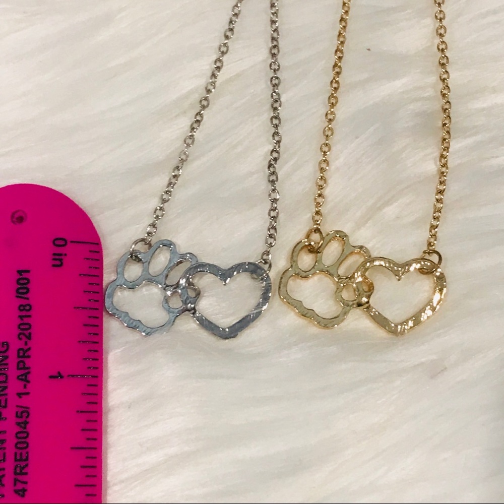 🐶 🐱 Paw Print/Heart Necklace - Picture 6 of 7